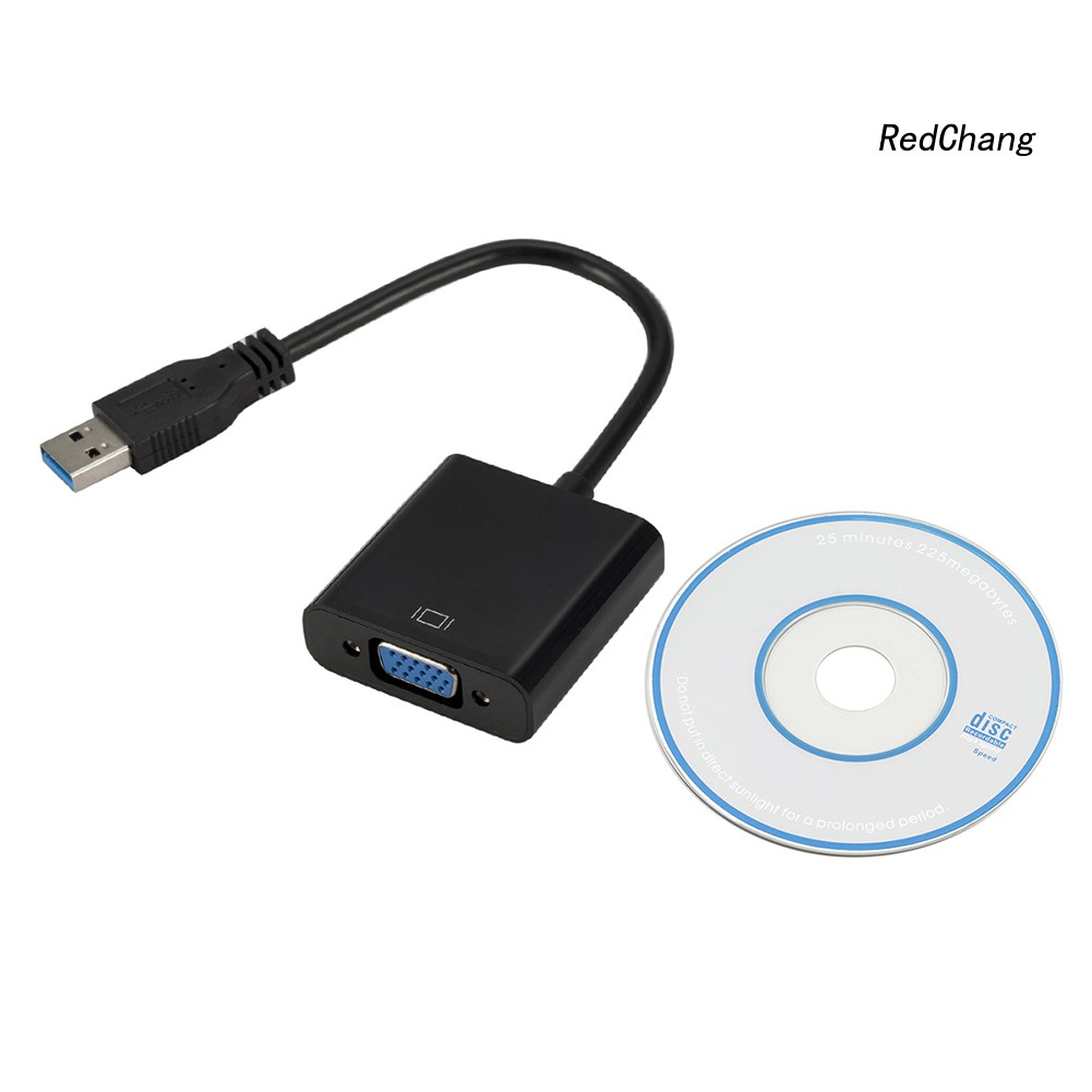 Cáp chuyển đổi USB 3.0 sang VGA 1080P cho Win7/8/10