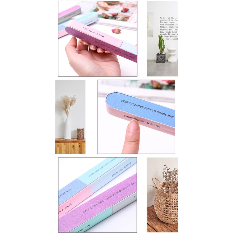 Que Dũa Móng Tay 6 Mặt Chà Nhám và Đánh Bóng An Toàn Tiện Lợi