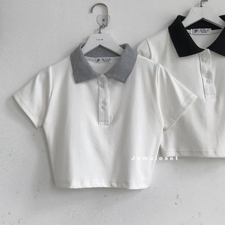 ÁO THUN CROPTOP PETTER PHỐI CỔ🥖