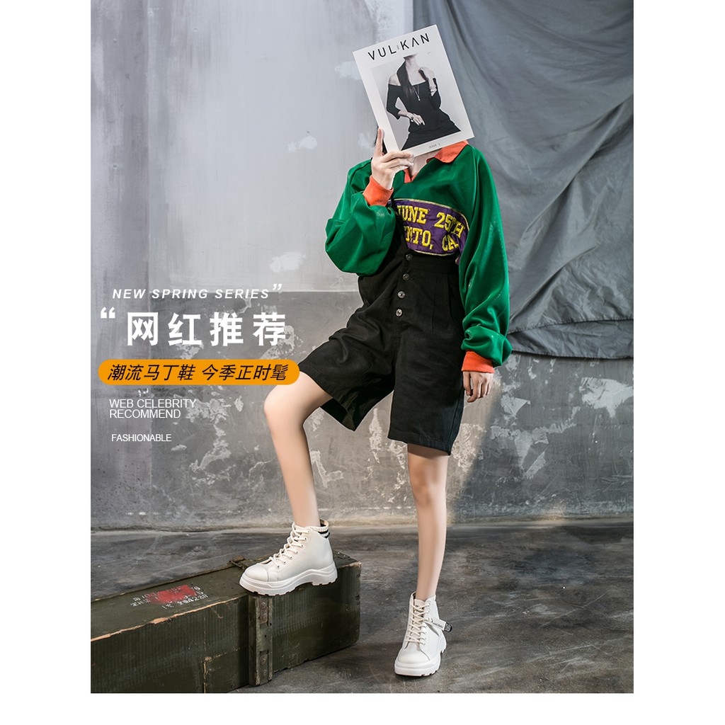 Giày Bốt Martin Phong Cách Anh Quốc Cổ Cao 5cm Thời Trang | BigBuy360 - bigbuy360.vn