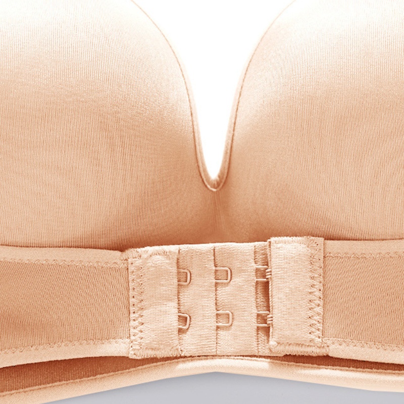 Áo lót không dây nâng ngực chống trơn trượt có khóa cài trước size lớn phong cách quyến rũ cho nữ