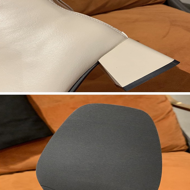 Giày bốt martin IELGY gót dày mũi vuông có khóa kéo phía sau phong cách Hàn Quốc cho nữ