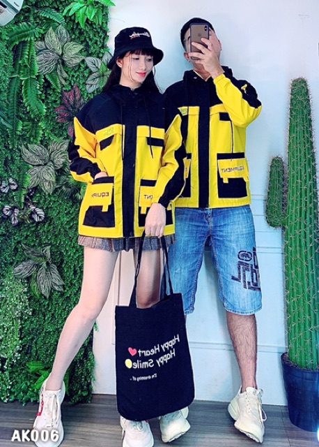 🌵 𝐓𝐡𝐞𝐔𝐥𝐳𝐳𝐚𝐧𝐠 🌵 006 Áo Khoác Kaki Đen-Vàng 2 Lớp. Bomber Jacket Siêu Hot Unisex Nam&Nữ Bán Sỉ | BigBuy360 - bigbuy360.vn