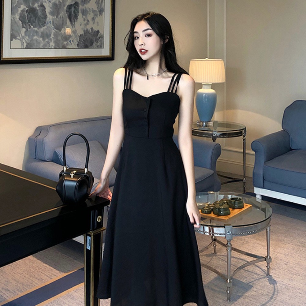 Đầm nữ , đầm nữ hai dây chất liệu mềm mại siêu mát họa tiết trơn dáng xòe mặc đi biển đi chơi siêu yêu ATILA.SHOP | BigBuy360 - bigbuy360.vn