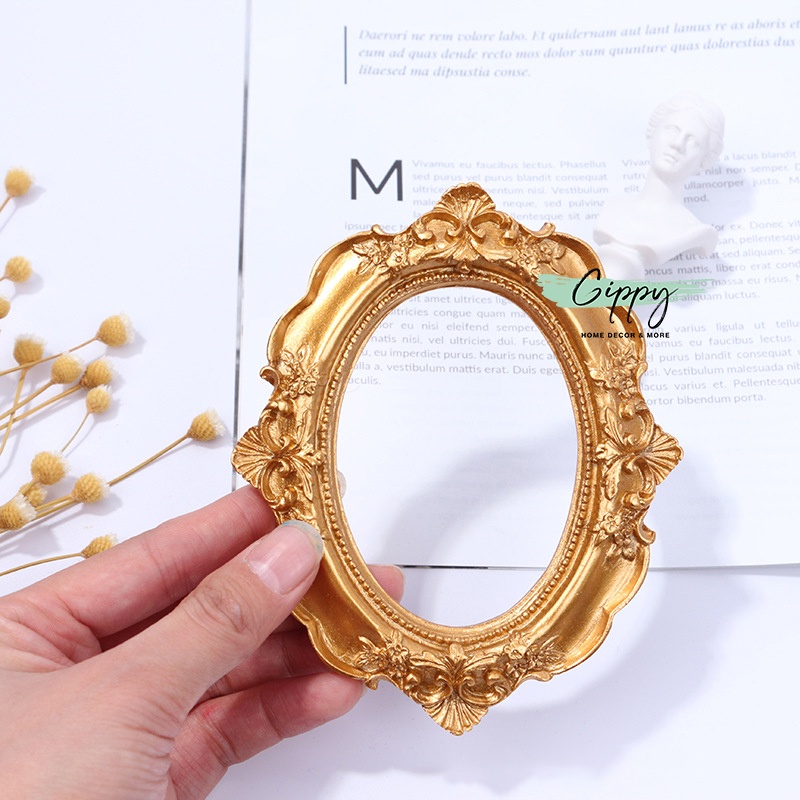 Khung ảnh màu gold vintage mini trang trí chụp hình - Gippy Decor