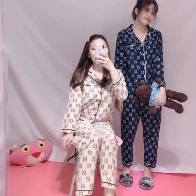 💝 ĐẸP XUẤT SẮC 💝 Bộ Đồ Ngủ Dài Tay Chất Kate Bộ Pijama Lụa Dài Tay Phù Hợp Cả Nam Và Nữ W2  ༷  ྇