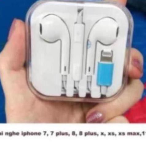 Tai nghe iphone 7,7s plus,8, 8s plus, x, xs max,11 tai nghe chân iphone có dây nhét tai- Bh 6 tháng, lỗi 1 đổi 1