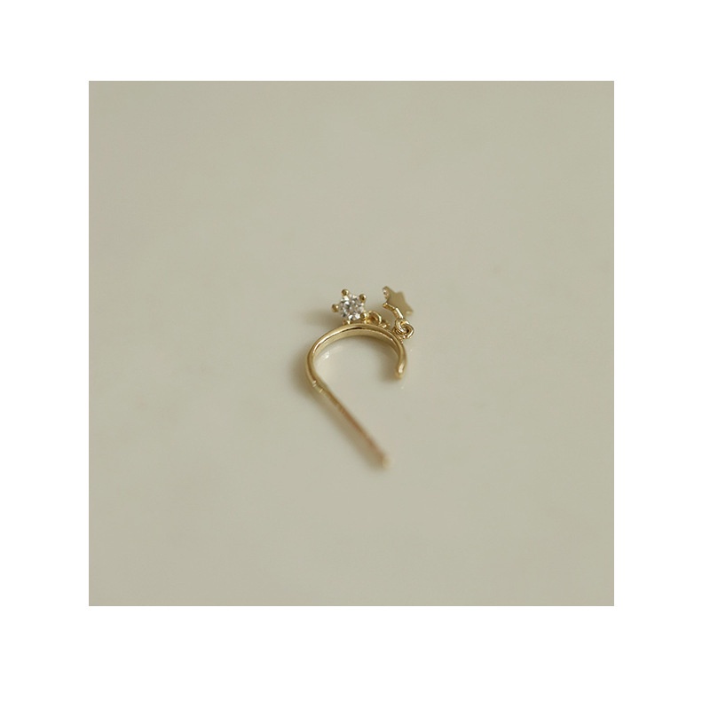 Bông Tai Ngôi Sao Năm Cánh Mạ Bạc 925 Dễ Thương Cho Nữ