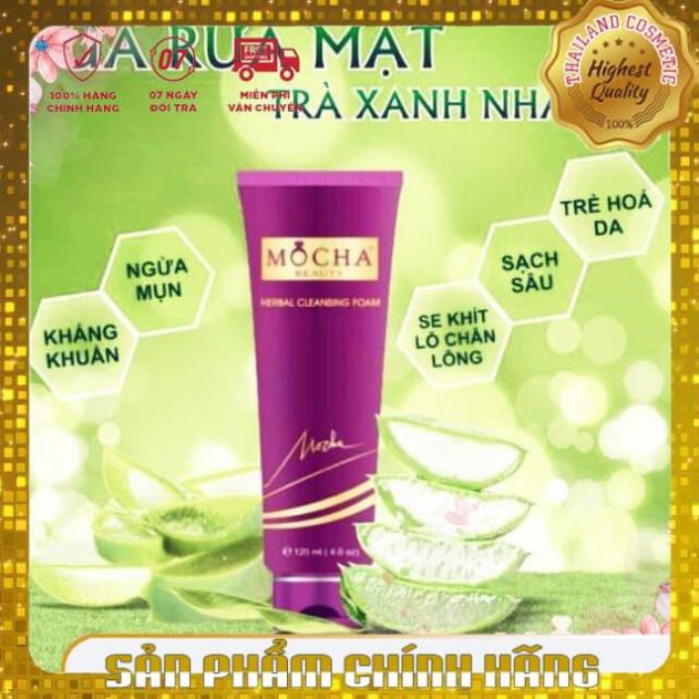 Sữa rửa mặt trà xanh nha đam Mocha sạch sâu