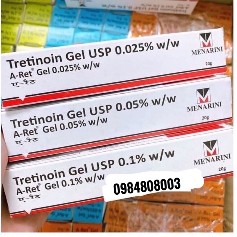 [DATE MỚI ] Tretinoin Aret gel 0.025% - 0.05% - 0.1% (20g) ngăn lão hoá, giảm mụn - tretinol Ấn Độ [CHÍNH HÃNG]