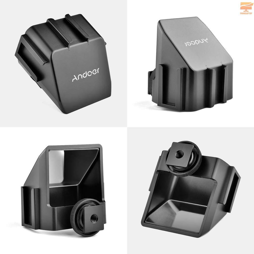 ANDOER Gương Lật Với 3 Ngàm Gắn Đèn Led Mini Cho Máy Ảnh Sony A6000 / A6300 / A6500 / A72 Series / A73 Series Nikon Z6 / Zr7