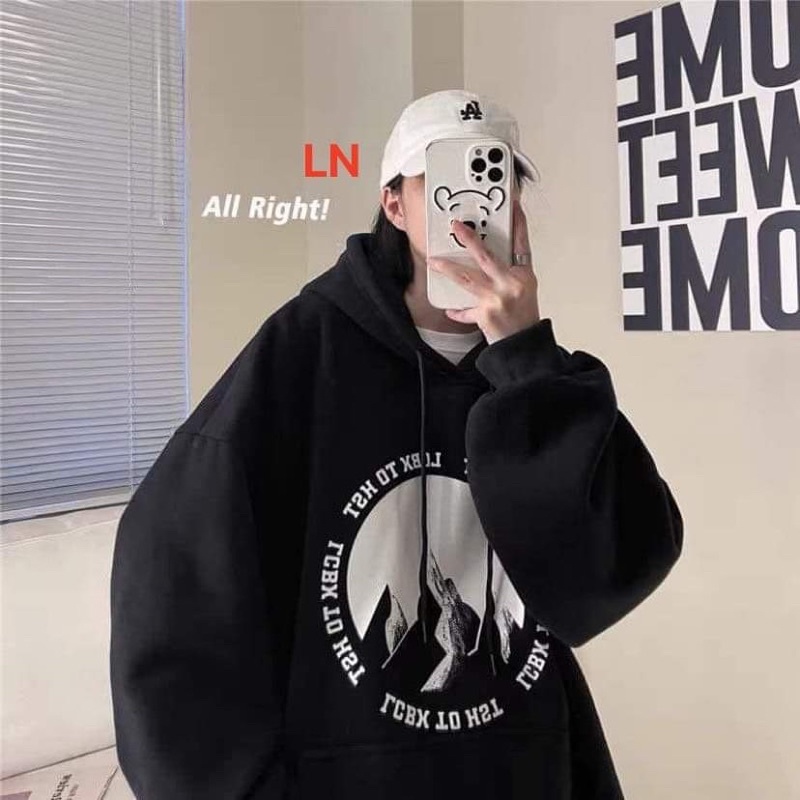 Áo hoodie vòng tròn núi LN11