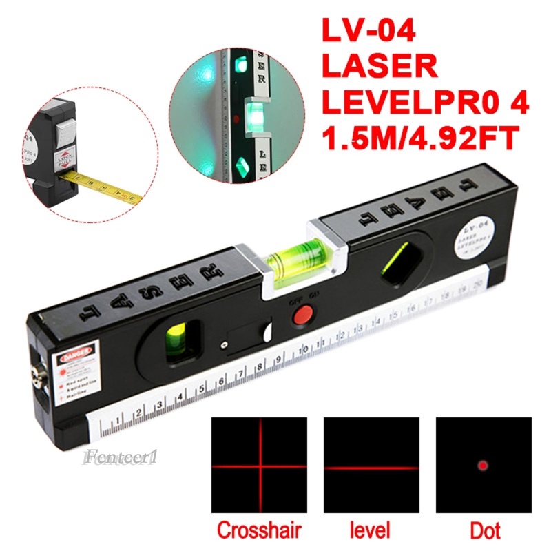 Laser Level Aligner Vertical Horizontal with Locking Measure Tape Ruler