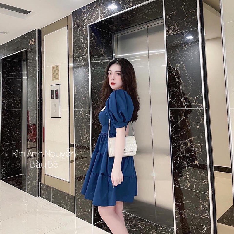 [Mã WASTMAY giảm 15% tối đa 30K đơn 150K] ⚡️BÁN SỈ⚡️Đầm xanh xoè tay bồng có đệm ngực | BigBuy360 - bigbuy360.vn