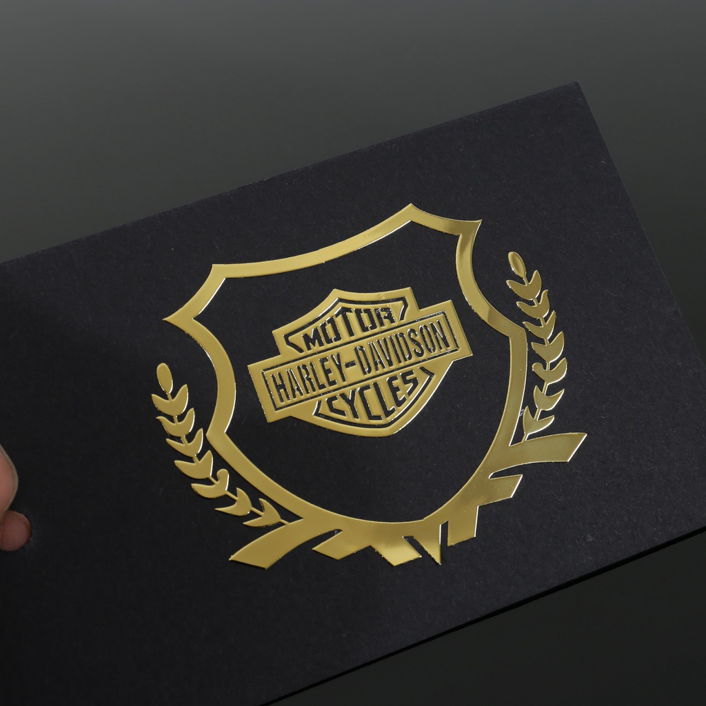 Miếng dán kim loại trang trí mũ bảo hiểm laptop điện thoại hình Harley