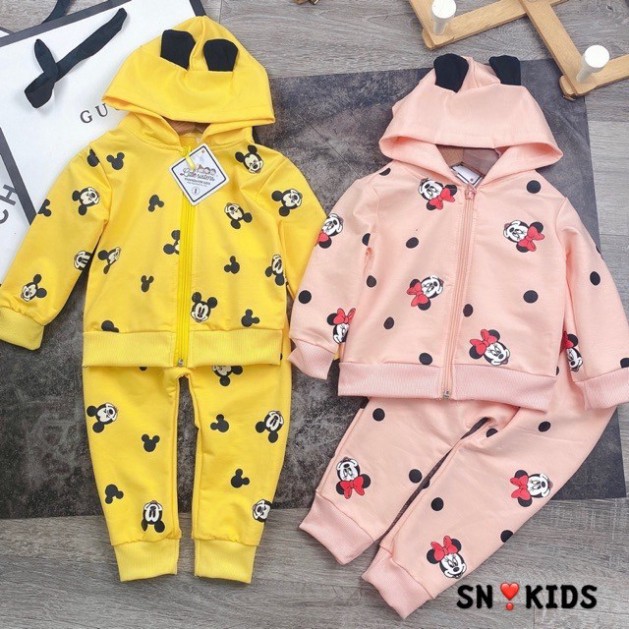 Xả Bộ mickey 2 màu cho bé gái