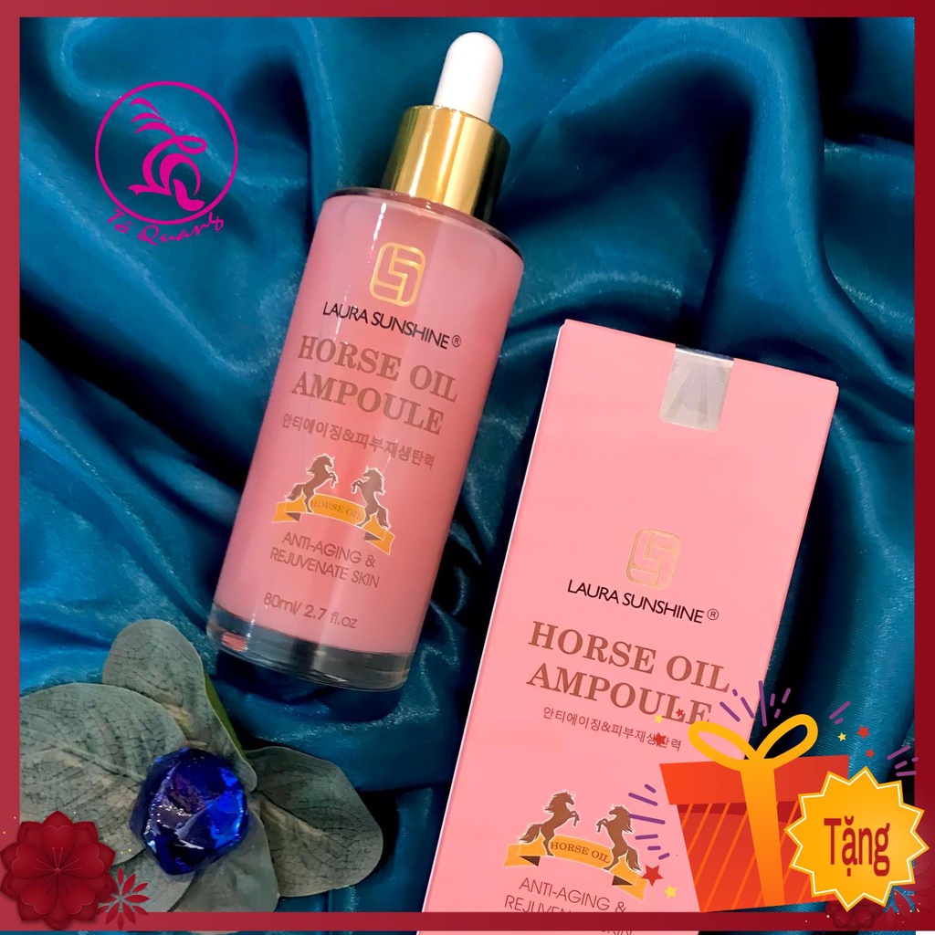 Ampoule Tinh chất dầu ngựa phục hồi da tái tạo da - HORSE OIL AMPOULE Laura Sunshine  Nhật Kim Anh