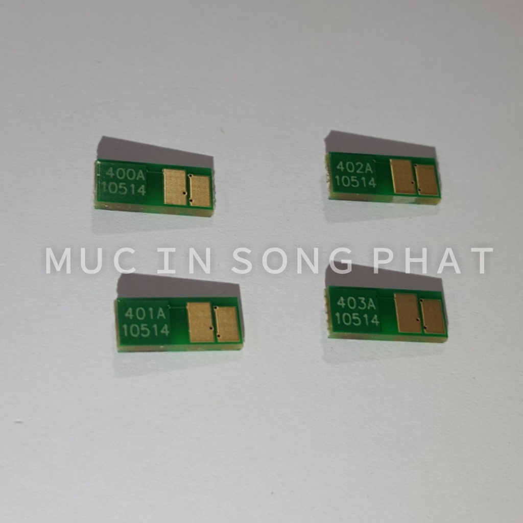 Combo 4 con Chip CF 400/401/402/403 dùng cho hộp mực hp 277/M252/274/201A