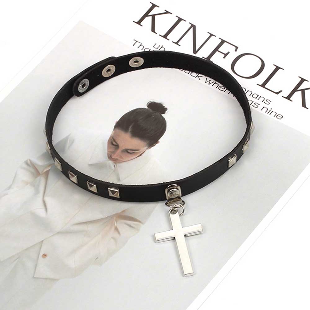 Vòng Cổ Choker Màu Đen Phong Cách Gothic
