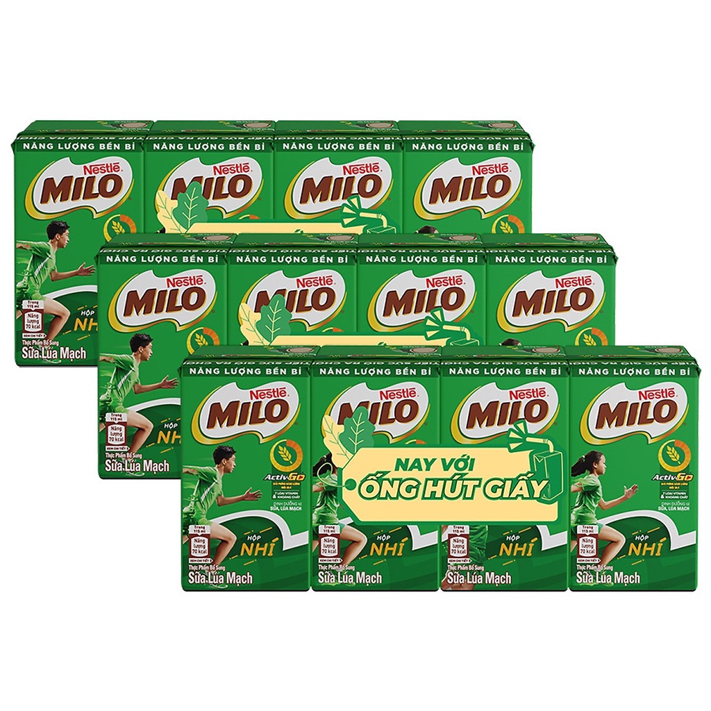 Sữa Milo Thức Uống Lúa Mạch Nestle 115ml – Vỉ 4 Hộp