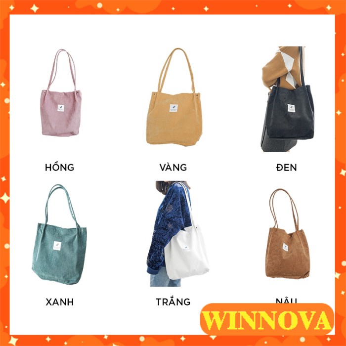 Túi vải canvas giá rẻ thời trang đeo vai đựng đồ giá rẻ WINNOVA TA14