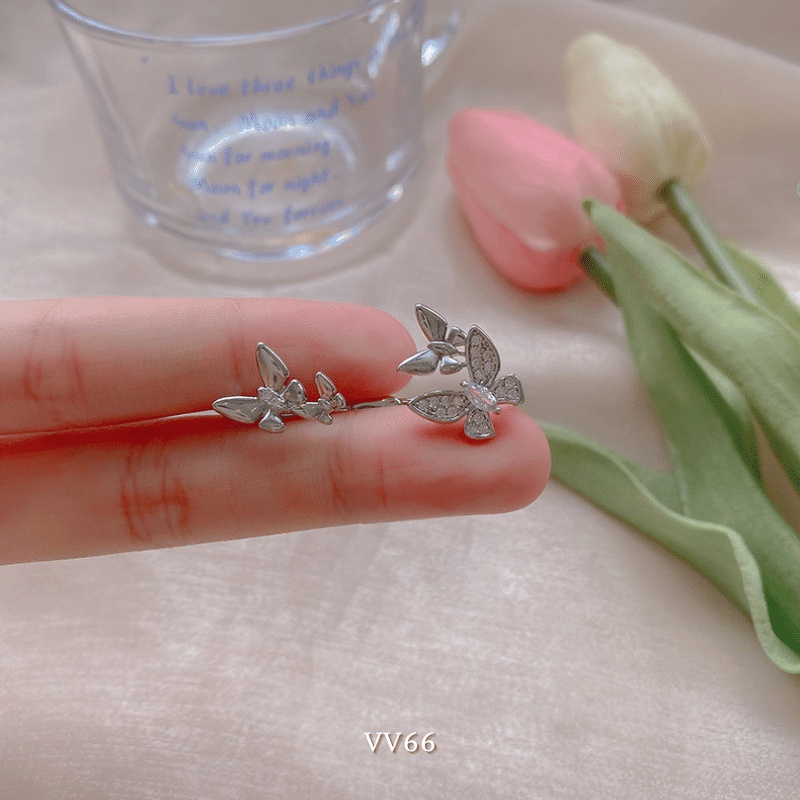 Bông tai vành tai bướm đôi đính đá thời trang cá tính dành cho nữ (1 CHIẾC) VV66
