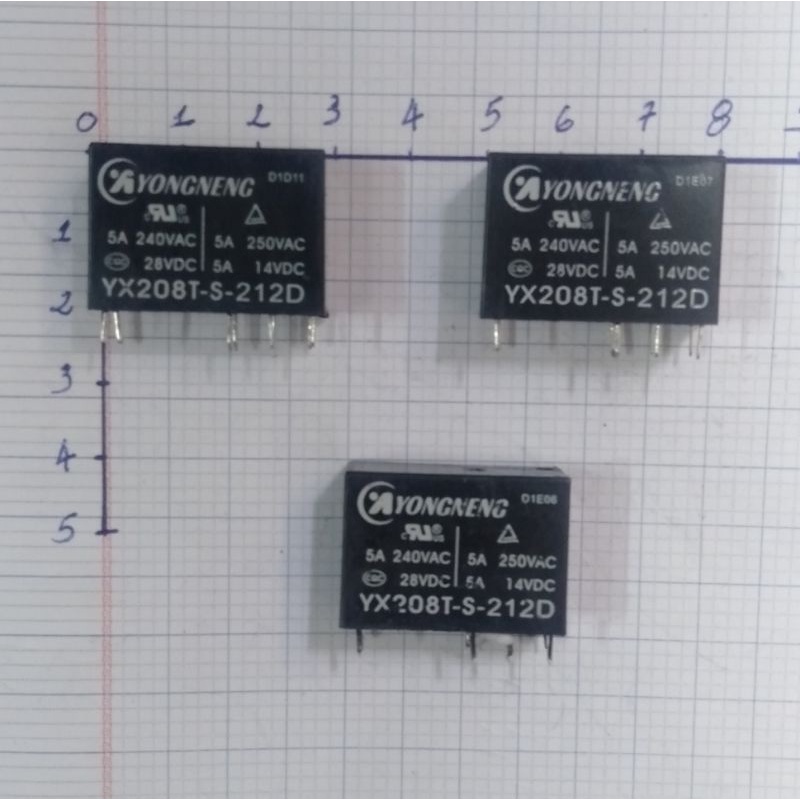 Relay / Rơle / Rờ le / YongNeng / YX208T-S-212D / 12VDC / 8 Chân / 5A