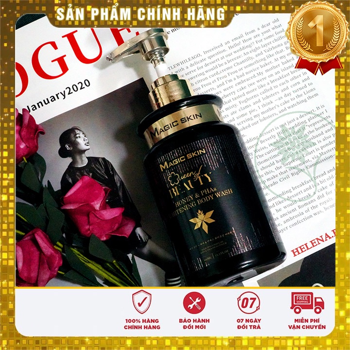 Sữa tắm trắng Magic Skin chiết xuất mật ong và nước hoa 400ml - Helena Beauty