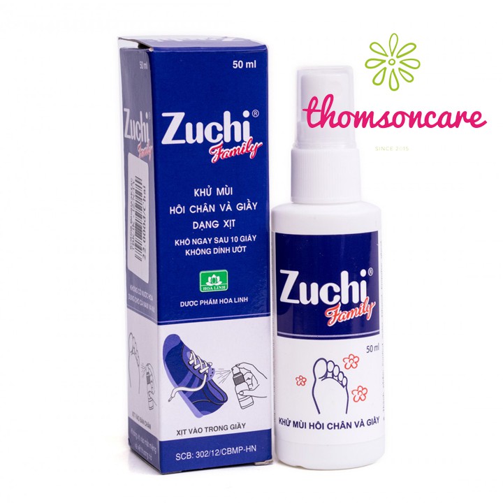 Zuchi giày - xịt khử mùi hôi chân, hôi giày