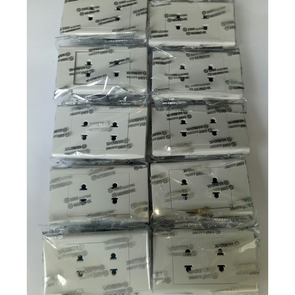 [SINO] Mặt Ổ Cắm 2 Chấu ( 1 lỗ - 2 lỗ - 3 lỗ )