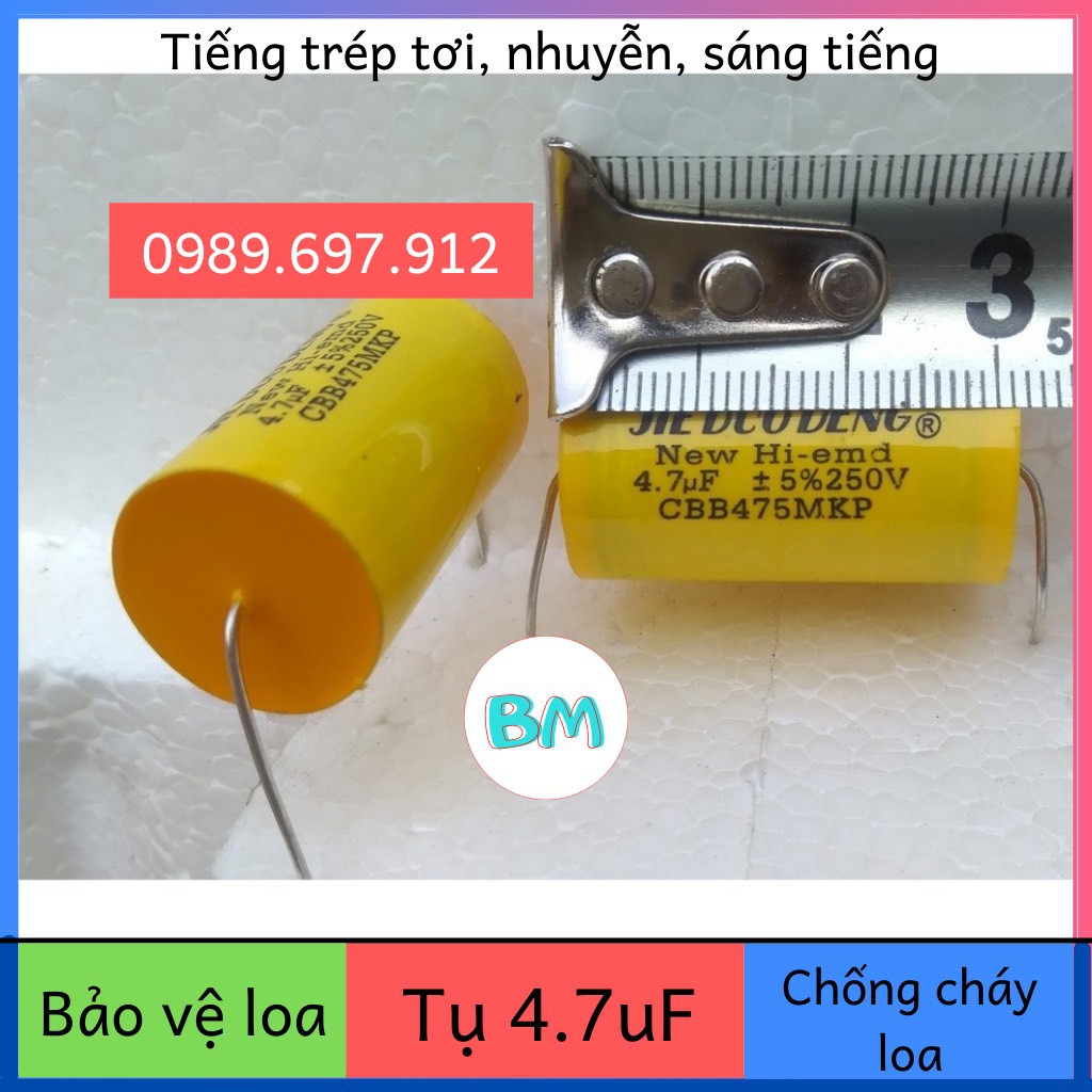 TỤ LOA TREBLE - 1.5uF 2.2uF 3.3uF 4.7uF 250V - TỤ PHÂN TẦN LOA TRÉP