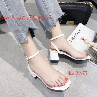 ❤FREESHIP50K❤ Giày cao gót 5 phân quai ngang trong suốt big size 40 41 42 43 44 NRossi