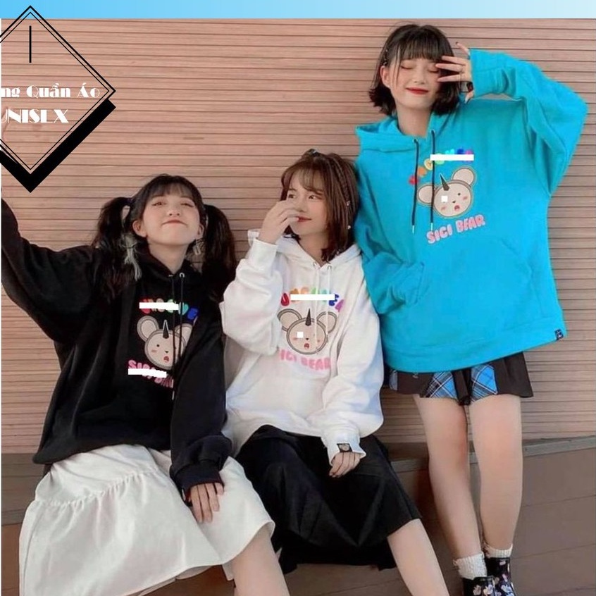 ÁO KHOÁC HOODIE GẤU SICI UNCOVER chất nỉ bông