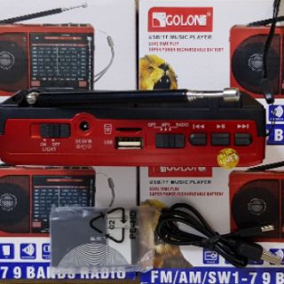 ĐÀI RADIO,USB, THẺ NHỚ, ĐÈN PIN RX-6688