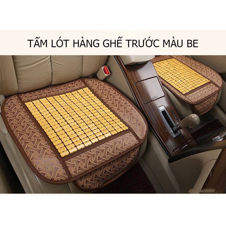 Lót ghế ô tô, xe hơi, bằng tre cao cấp thoáng mát chống nóng phù hợp với xe từ 4-5 chỗ