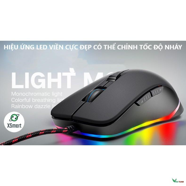 CHUỘT GAMING FREE WOLF V6 Premium LED RGB, Nhiều Chế Độ Led Khác Nhau, Chơi Mọi Tựa Game Trên Máy Tính, PC, Laptop