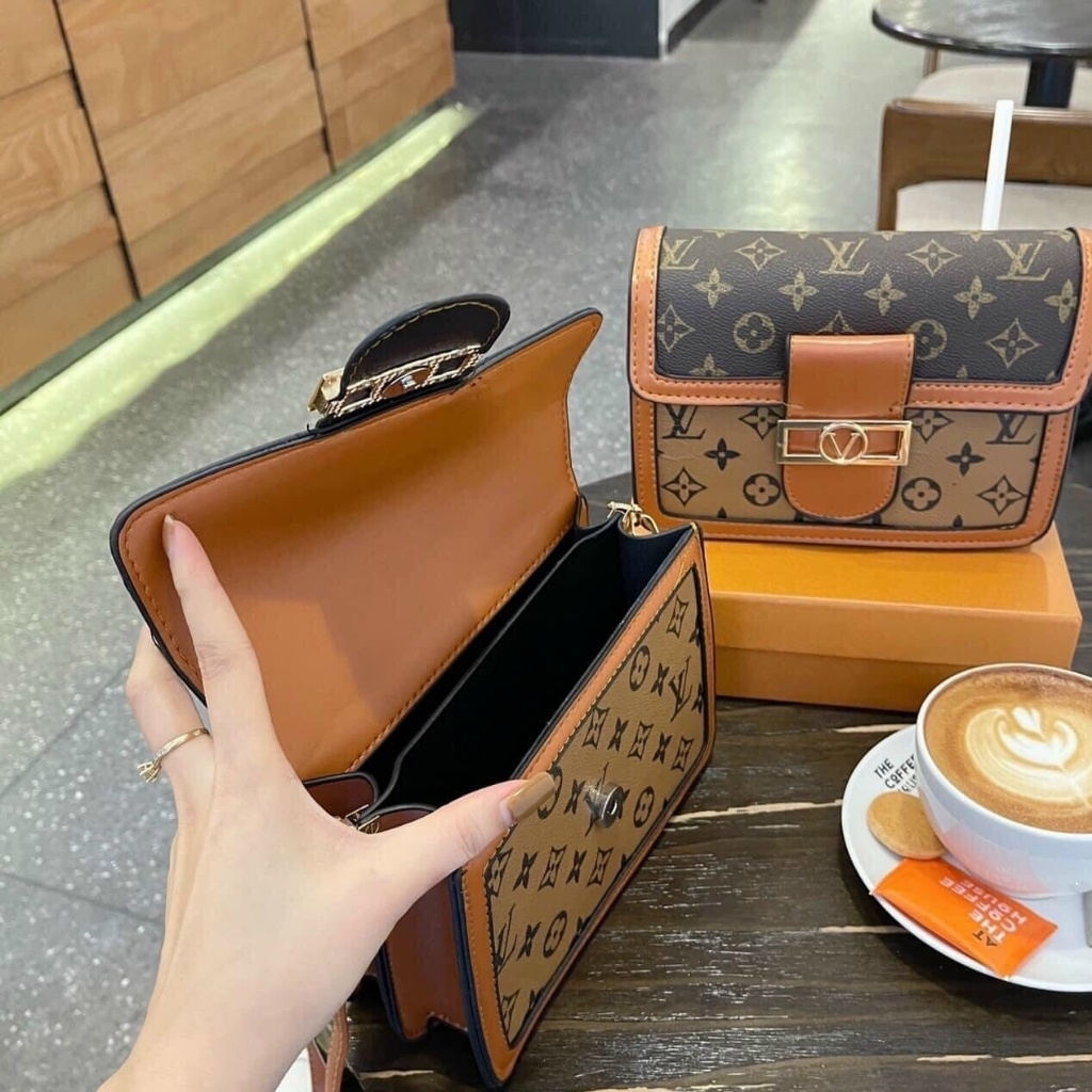 Túi xách nữ mã L03, đeo chéo, quai xách, túi hộp vuông, chất liệu da cao cấp, hàng quảng châu siêu đẹp