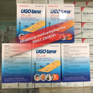 Băng keo cá nhân không thấm nước UgoTana hộp 30 miếng