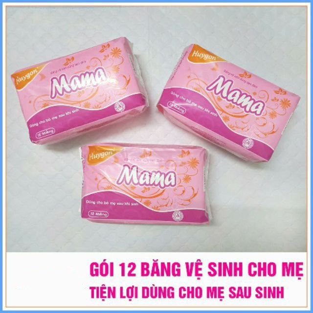 Băng vệ sinh cho mẹ MAMA( gói 12 miếng) dùng ban đêm