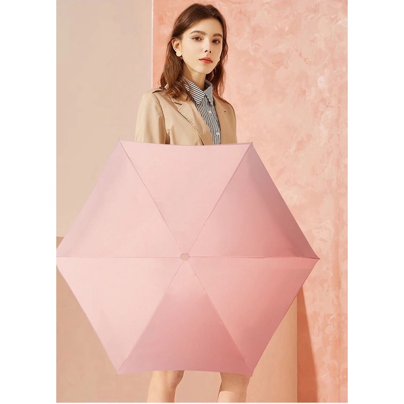 Beneunderpink Dù Gấp Chống Tia UV Họa Tiết Hoạt Hình Dễ Thương Bắt Mắt