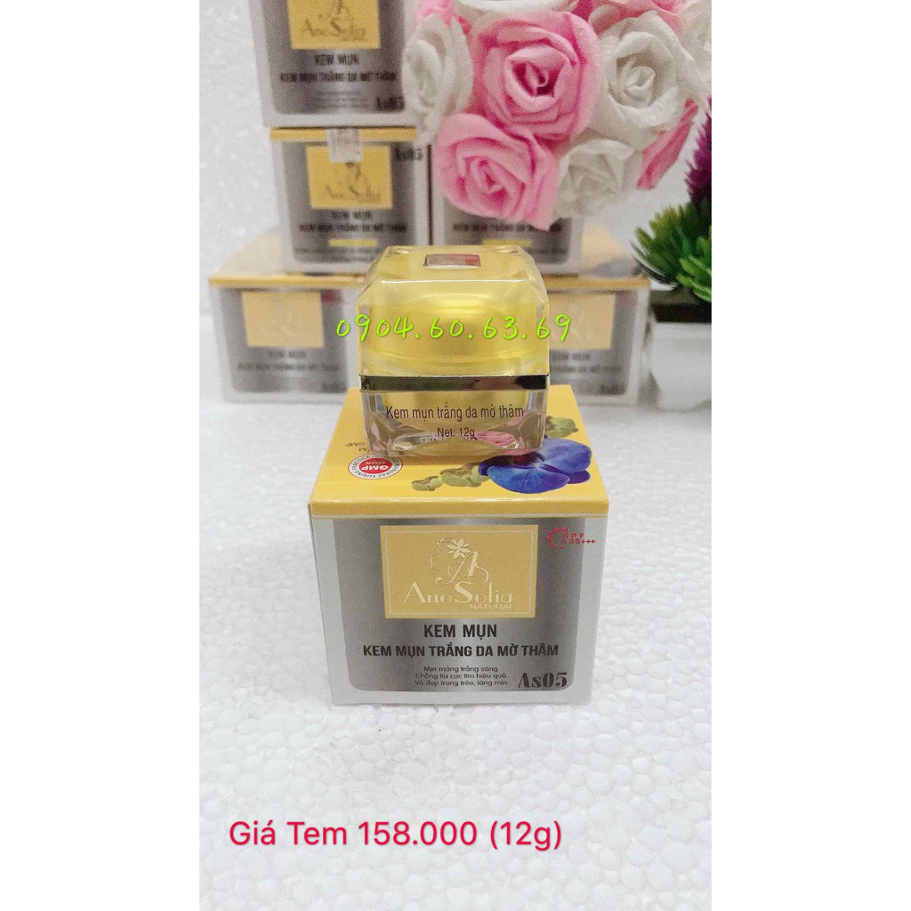 Kem Ano Sofia Natural AS05 Mụn Trắng Da Mờ Thâm 12g Anosofia