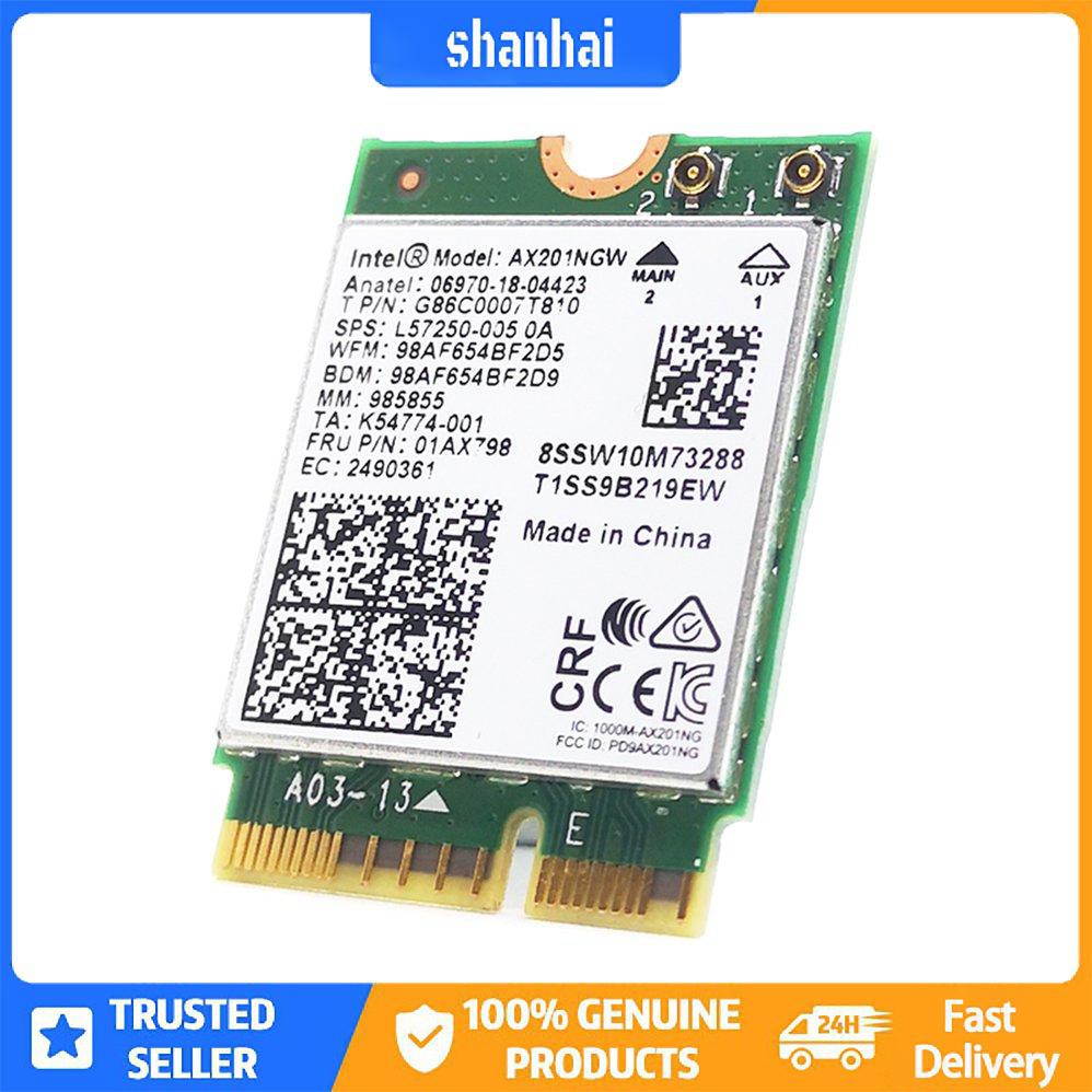 Wi-Fi 6 Intel AX201 Không dây 5.0 Băng tần kép 2.4G / 5G Không dây NGFF CNVi | BigBuy360 - bigbuy360.vn