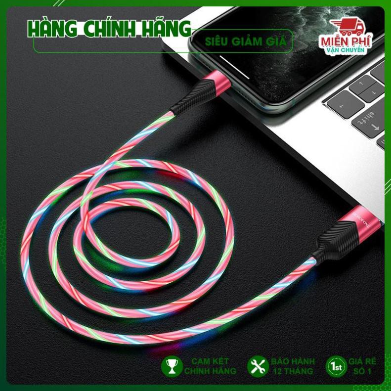 [Giảm Sâu – FreeShip] CÁP SẠC NHANH TỰ NGẮT | Borofone BU19 Micro Usb | Dây Sạc Phát Sáng | 32002