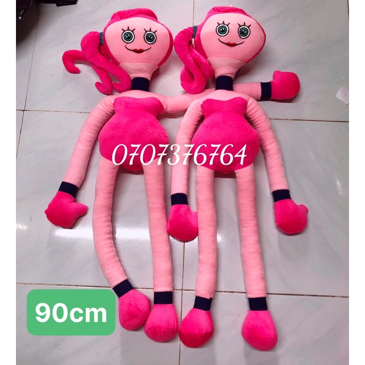 90cm THÚ BÔNG Nhân Vật MOMMY LONG LEGS - HUGGY Dễ Thương - Chất Miniso Mềm