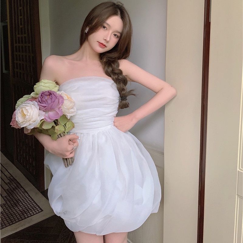 Đầm Ống Phối Lưới Xinh Xắn Dành Cho Nữ