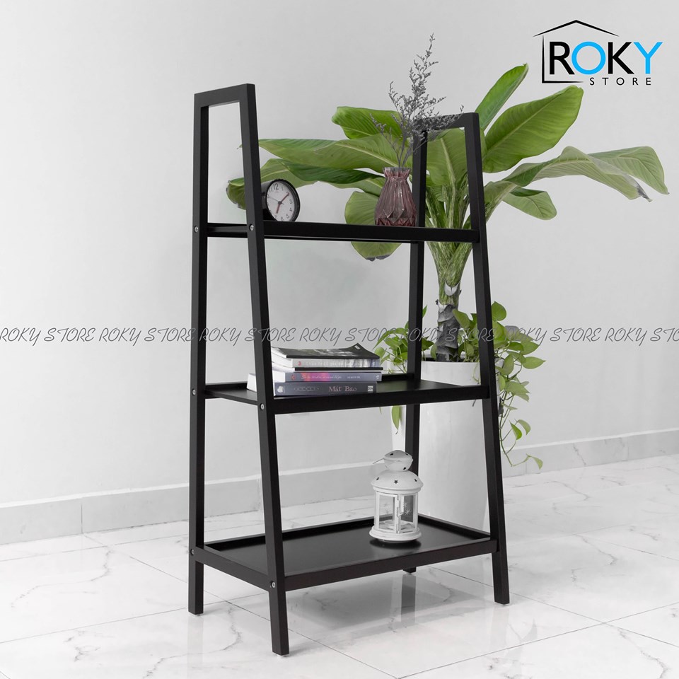 KỆ SÁCH DÁNG CHỮ A MÀU ĐEN 100%  3 TẦNG - A BOOK SHELF 3F BLACK