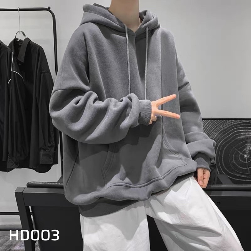 Áo hoodie basic trơn dễ mix đồ - HD003 T2000