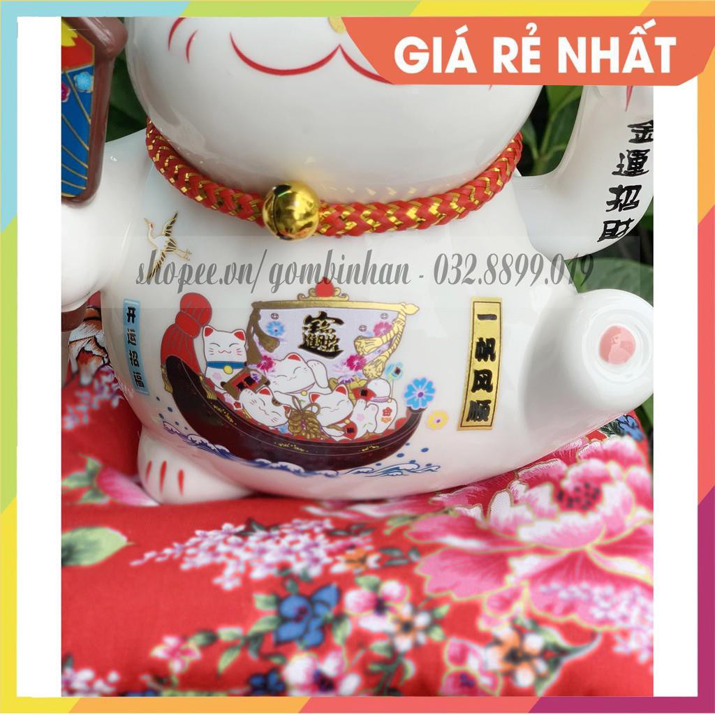 (GIÁ RẺ - SIÊU ĐẸP) Mèo thần tài CAO 16CM - Mèo cầm láy bài, mèo vẫy tay phong thủy giá rẻ nhất