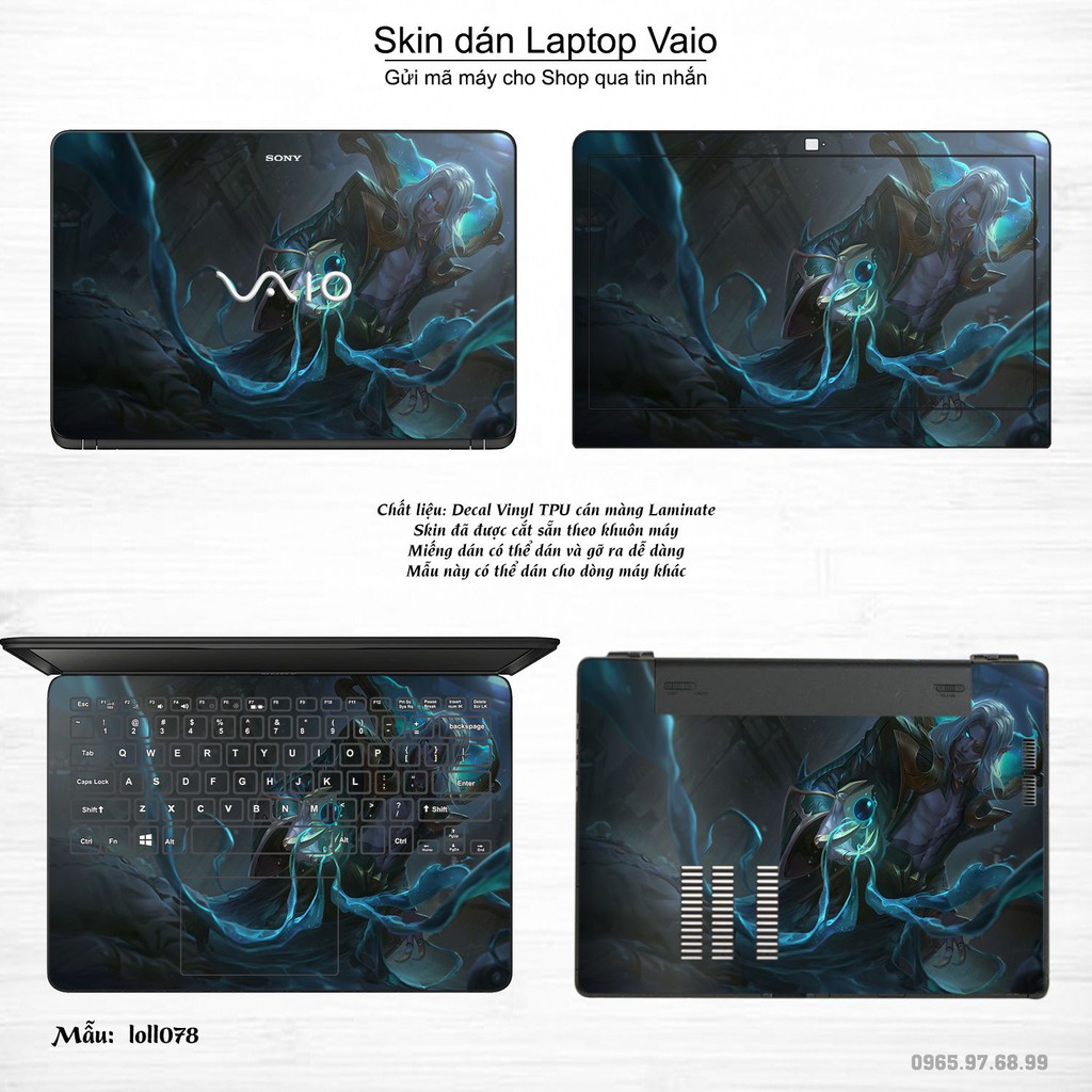 Skin dán Laptop Sony Vaio in hình Liên Minh Huyền Thoại nhiều mẫu 11 (inbox mã máy cho Shop)