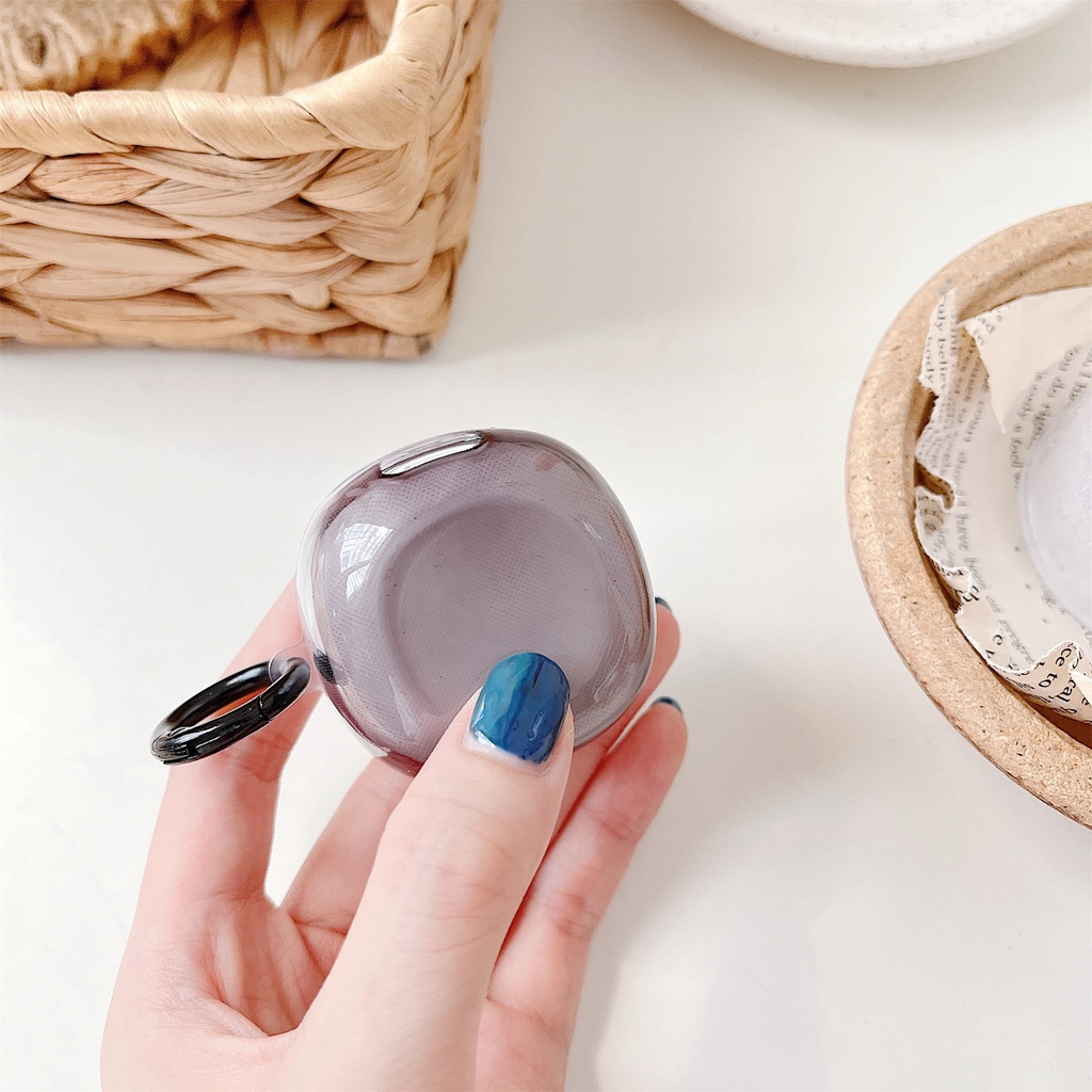 Vỏ Bảo Vệ Hộp Sạc Tai Nghe Không Dây Baseus Bowie WM02 TWS Bằng Silicon TPU Mềm Trong Suốt Chống Sốc Chống Rơi Kèm Móc Treo